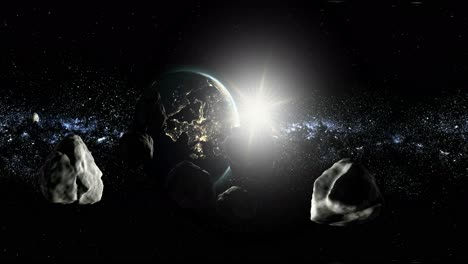 VR-360-Asteroiden-Im-Weltraum-Fliegen-Zur-Erde
